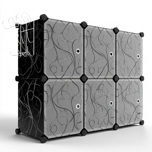 Modularer Aufbewahrungsorganizer, mit klarer Formgebung, Farbe: grau