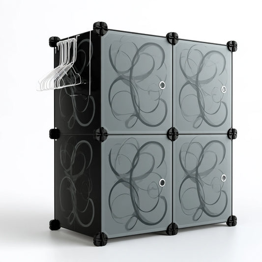 Modularer Aufbewahrungsorganizer, mit klarer Formgebung, Farbe: grau