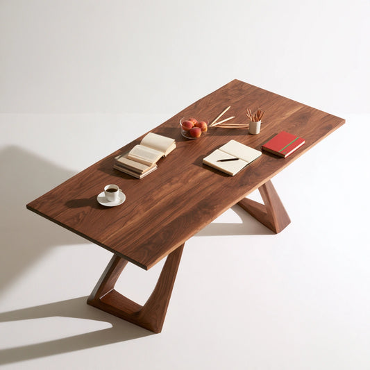 Moderner Mehrzwecktisch, aus Holz, Farbe: braun